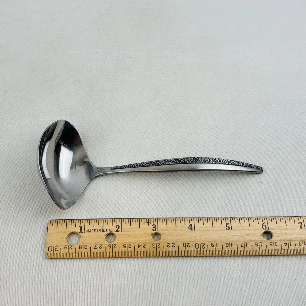 Bouquet by Coventry Gravy Sauce Server Ladle JH Stainless Japan Floral Flatware